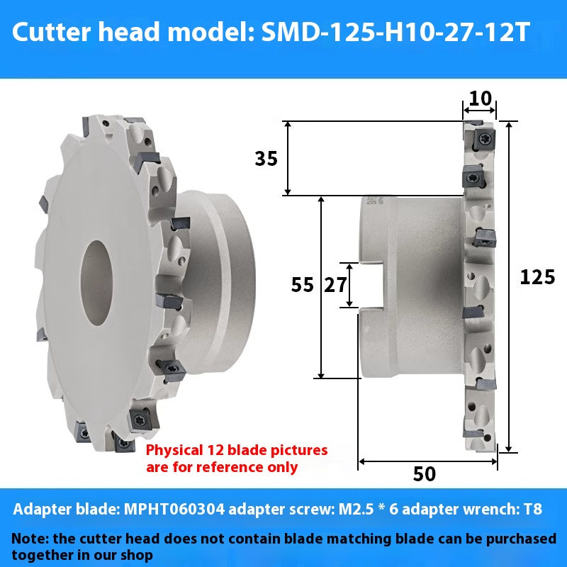 2082-CNC SMP 3 face and face milling cutter head saw blade sleeve indexable milling T-slot cutter head MPHT06 0812 Shandong Denso Pricision Tools Co.,Ltd.